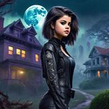 Selena Gomez in Victoriaanse Cyberpunk clothes in a Cyberpunk mystic World 1.jpg