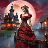 Young Women in a Belle Epoque Steampunk dress in a Steampunk Mystic fantasy world 2.jpg