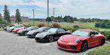 Some of the 23 cars that took part in the Mason-Dixon Line Roller-Coaster Tour. (2902)