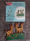 Vintage Disney Bambi painted wood cut outs