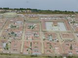 Model of Roman Colchester showing Temple of Claudius, Theatre and not yet official Amphitheatre