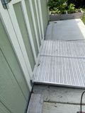 Side view of door with ramp underneath