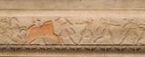 Istanbul Archaeological Museum Sarcophagus of the mourning women border with hunt on one long side 4066b.jpg