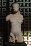 Istanbul Archaeology Museum Kouros, Marble, Mid-6th C BCE Cyzicus 3553.jpg