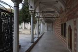 Istanbul Eyp Mihrişah Sultan complex Mausoleum view through the portico of the mektep 3905.jpg