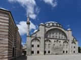 Istanbul Mihrimah Sultan Mosque (Edirnekapı) square to SE in 2024 5371panorama.jpg