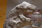 Urfa museum Karahantepe Human statue with leopard on back Neolithic Age in 2025 1210.jpg