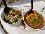10-16 Crispy brussel sprouts; Shrimp and grits i3835