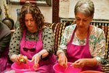 Naomi and Pat continue to debone chicken - Moroc-3175