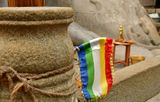 At the feet of the Gommateshwara statue - India-2-1025