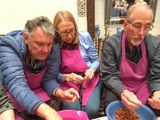 John, Judy and Rob skinning more almonds - Moroc-i0439