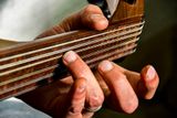 Hamza El Faziki plays the oud  Moroc-3501