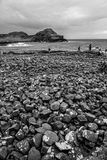 06 13 Basalt cobble beach at Giants Causeway 5092-2bw