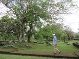 We walk through the monastery ruins