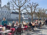 Diners by the Reuss River, Lucerne
