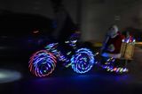 Santa Bike with Spinning Wheels
