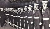 1966 - ROY MITCHELL, GUARD FROM 1 MESS, A., BEING INSPECTED BY CAPT. WATSON.jpg