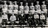 1965 - MARTN BROWN, 01., 77 RECR., HAWKE, 46 CLASS, INSTR. LDG SEA PRI GREENHAUGH, I AM 4TH FROM RIGHT, BACK ROW, SEE 02 FOR MOR