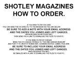 SHOTLEY MAGS ORDER.