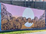 Metrorail tracks mural