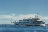Alan Bonds new yacht at the 1987 Americas Cup