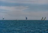 Four sailboats