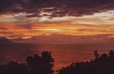 First sunset in Tahiti