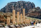 Tourists and columns, Petra