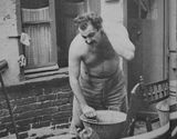 Georges Brassens at Impasse Florimont; it was the beginning of his career. 