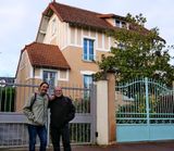 Cyrill (left) and I; Fahds house behind.  