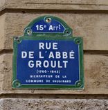 The street is the Rue de labb Groult. 
