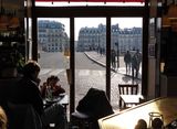 In a bar at Pont de la Tournelle. 