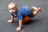 Balancing on the basketball