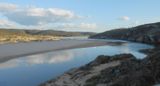 Amoreira estuary leading onto beach