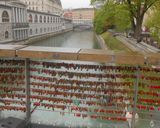 Butchers Bridge with padlocks towards Triple Bridge