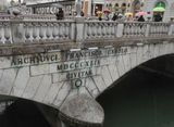 Part of Triple Bridge in the rain