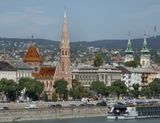 Calvinist Church and St Annes Parish church from Chain Bridge