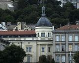 View towards Buda Castle area from boat