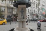 Frigyes Podmaniczky statue looking towards Arany Janos street.(he was responsible for much of Budapests infrastructure)