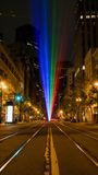 WelcomeSF 2023 Pride Laser Lights down Market Street