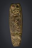 Anglo Saxon strap end with fine niello-enhanced interlace beast. Thomas (2000) Group A1a. Found near Colchester.