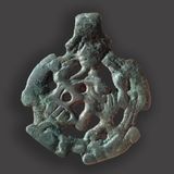 Borre style gripping beast pendant, 10th century, west Ukraine