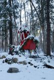 Santa seems to be stuck in the deep woods of New Jersey.