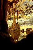 Stalagtites, stalagmites and an underground pool