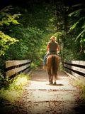 Lone Rider on the Paulinskill Trail