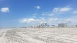 Nothing but white sand as far as you can see. 