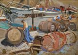 DSC05699 Mathurin Mheut-Dchargement des fts-Marseille- gouache et crayon gras sur papier brun - 1937_DxO-1800.jpg