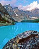 View of Moraine Lake from the Rock Pile, Banff National Park, Alberta, Canada