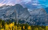 Mt Kidd, Canadien Rockies, synclinal and anticlinal folds, Alberta, Canada