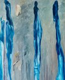3 blue figures